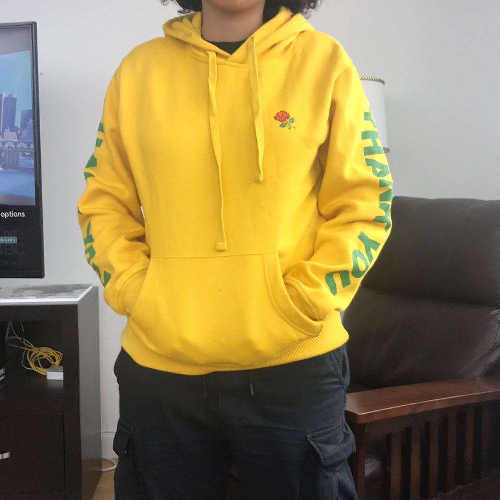 Chinatown Yellow Thank You Size Small Hoodie
